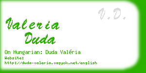 valeria duda business card